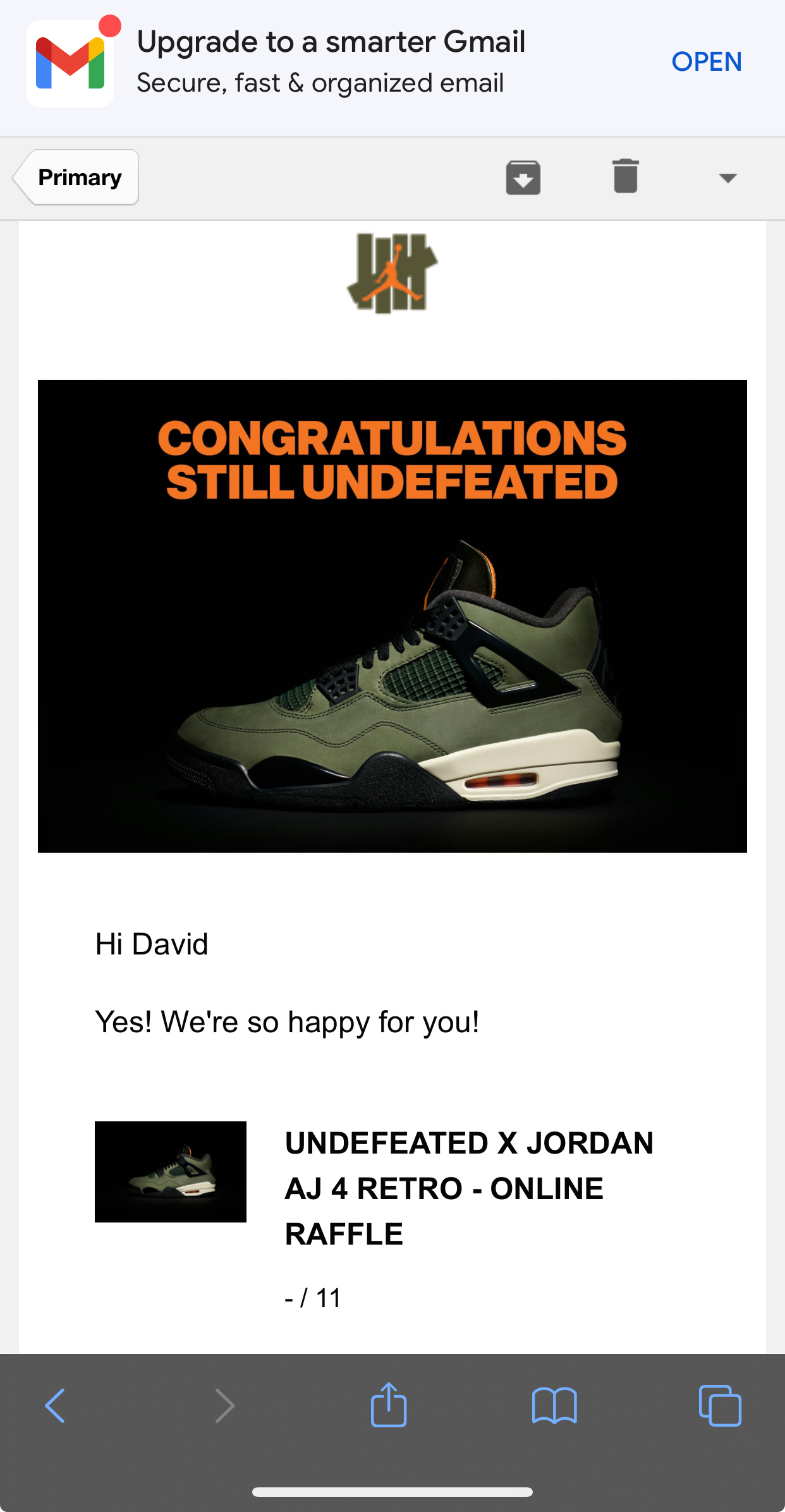 featured image for Jordan 4 Undefeated